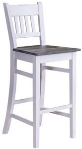 4251549338000 - Landhausstil Barstuhl WeiÃ   Schwarz 47 x 47 x H 107 cm - Landhausstil MÃ¶bel