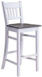 4251549338000 - Landhausstil Barstuhl WeiÃ   Schwarz 47 x 47 x H 107 cm - Landhausstil MÃ¶bel