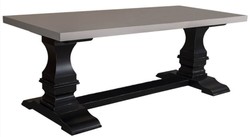 4251549338055 - Landhausstil KÃ¼chentisch Grau   Antik Schwarz 210 x 90 x H 78 cm - Esstisch im Landhausstil