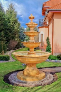 4251549338178 - Barock Springbrunnen Ã 160 x H 250 cm - Verschiedene Farben - 4-Stufiger Gartenbrunnen im Barockstil