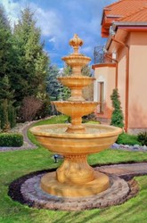 4251549338178 - Barock Springbrunnen Ã 160 x H 250 cm - Verschiedene Farben - 4-Stufiger Gartenbrunnen im Barockstil