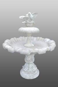 4251549338246 - Jugendstil Springbrunnen mit Tauben Ã 130 x H 155 cm - Barock & Jugendstil Gartenbrunnen