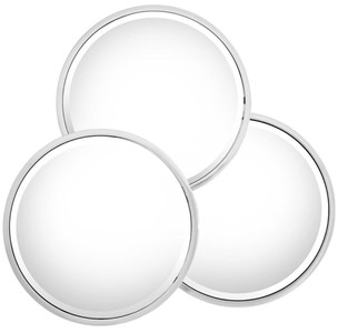 4251549338307 - Luxus Designer Edelstahl Spiegel   Wandspiegel Silber 95 x H 90 cm - DesignermÃ¶bel