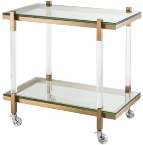 4251549338321 - Luxus Trolley   Servierwagen Messing 80 x 48 x H 775 cm - Hotel Restaurant Gastronomie Accessoires