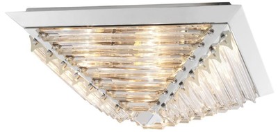 4251549338369 - Luxus Deckenleuchte mit Kristallglas Silber 49 x 49 x H 21 cm - Luxus QualitÃ¤t