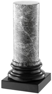 4251549338444 - Luxus MarmorsÃ¤ule Grau   Schwarz 10 x 10 x H 205 cm - Wohnzimmer Deko Accessoires