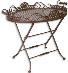 4251549338451 - Jugendstil Garten Tisch Braun Breite 56 cm x H 66 cm - Art Deco MÃ¶bel