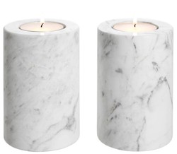 4251549338635 - Luxus Marmor Teelichthalter Set WeiÃ Ã 10 x H 15 cm - Luxus QualitÃ¤t