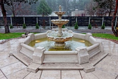 4251549338680 - Barock Lotus Blumen Springbrunnen   Gartenbrunnen Ã 490 x H 220 cm - Edel & Prunkvoll