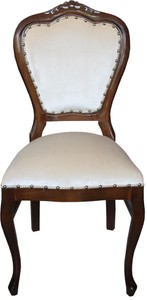 4251549338741 - Barock Luxus Esszimmer Stuhl Braun Creme Samtstoff - Barock Möbel 4251549338741 - Barock Luxus Esszimmer Stuhl Braun Creme Samtstoff - Barock Möbel