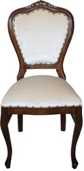 4251549338741 - Barock Luxus Esszimmer Stuhl Braun Creme Samtstoff - Barock Möbel 4251549338741 - Barock Luxus Esszimmer Stuhl Braun Creme Samtstoff - Barock Möbel