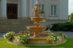 4251549339229 - Barock Gartenbrunnen Ã 445 x H 290 cm - Prunkvoller 3-Stufiger Kunststein Springbrunnen