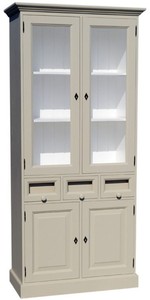 4251549339250 - Landhausstil KÃ¼chenschrank mit 4 TÃ¼ren und 3 Schubladen 98 x 50 x H 200 cm - Verschiedene Farben - KÃ¼chenmÃ¶bel