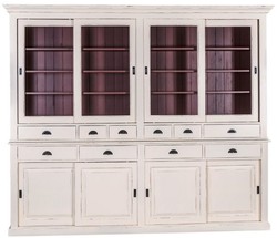 4251549339335 - Landhausstil KÃ¼chenschrank 268 x 48 x H 225 cm - Verschiedene Farben - 2 Teiliger KÃ¼chenschrank mit 8 SchiebetÃ¼ren und 10 Schubladen