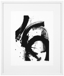 4251549339427 - Luxus Bild Design I Schwarz   WeiÃ 85 x H 100 cm - Kunstdruck mit Holzrahmen