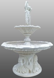 4251549339502 - Barock Springbrunnen MÃ¤dchen mit Krug Ã 145 x H 215 cm - 2-Stufiger Gartenbrunnen