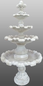 4251549339533 - Barock Gartenbrunnen mit Lilie Ã 130 x H 232 cm - Prunkvoller Springbrunnen im Barockstil