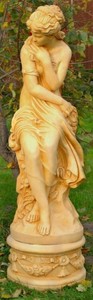 4251549339557 - Jugendstil Skulptur   Statue Ã 45 x H 160 cm - Gartendeko Figur mit Sockel