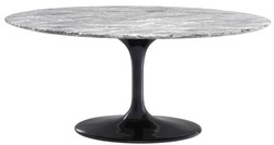 4251549339809 - Luxus Esstisch Grau   Schwarz 170 x 110 x H 75 cm - Esszimmertisch mit Kunstmarmor Tischplatte