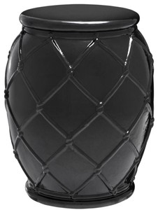4251549339922 - Keramik Trommel Antik Schwarz Ã 35 x H 46 cm - Luxus Kollektion