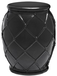 4251549339922 - Keramik Trommel Antik Schwarz Ã 35 x H 46 cm - Luxus Kollektion