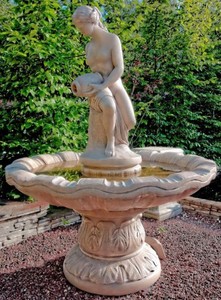 4251549340034 - Jugendstil Gartenbrunnen   Springbrunnen Ã 125 x H 170 cm - Barock & Jugendstil Gartendeko Brunnen