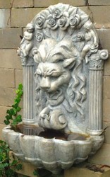 4251549340058 - Barock Kunststein Wandbrunnen LÃ¶we H 97 cm - Verschiedene Farben - Gartenbrunnen im Barockstil