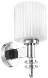 4251549340119 - Luxus Wandleuchte Silber   Vintage WeiÃ 13 x 18 x H 285 cm - Hotel & Restaurant Wandlampe mit Glas Lampenschirm