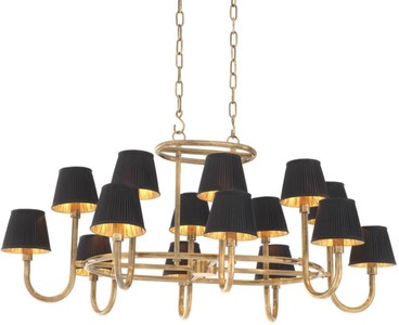 4251549340133 - Luxus Kronleuchter Vintage Messing   Schwarz 1205 x 905 x H 57 cm - Luxus MÃ¶bel