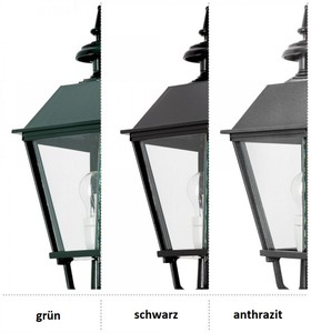 4251549340317 - Barock Gartenlaterne 42 x 35 x H 315 cm - Verschiedene Farben - Wetterfeste AuÃenleuchte