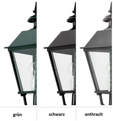 4251549340317 - Barock Gartenlaterne 42 x 35 x H 315 cm - Verschiedene Farben - Wetterfeste AuÃenleuchte