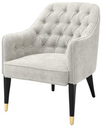 4251549340676 - Luxus Sessel Sandfarben   Schwarz   Gold 65 x 80 x H 88 cm - Chesterfield MÃ¶bel