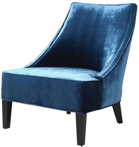 4251549340782 - Luxus Sessel ÃgÃ¤isches Blau   Schwarz 70 x 88 x H 85 cm - Hotel MÃ¶bel
