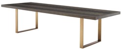 4251549340805 - Luxus Esstisch Dunkelbraun   Messing 300 x 115 x H 75 cm - Luxus Esszimmertisch