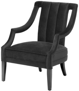 4251549340966 - Luxus Sessel Schwarz 70 x 80 x H 95 cm - Luxus QualitÃ¤t