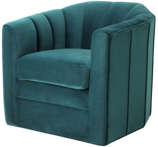 4251549341000 - Luxus Drehsessel MeergrÃ¼n 84 x 85 x H 77 cm - Wohnzimmer Sessel