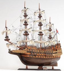 4251549341161 - Luxus Flaggschiff Sovereign of the Seas Braun   Mehrfarbig 889 x 29 x H 94 cm - Handgefertigtes Britisches Deko Schiff Holzschiff Segelschiff