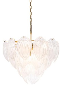 4251549341659 - Kronleuchter Antik Messing Ã 62 x H 60 cm - Luxus Kronleuchter mit Mattglas