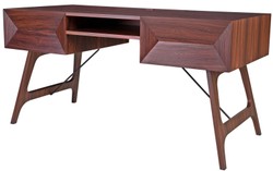 4251549341710 - Luxus Rosenholz Schreibtisch mit 2 Schubladen Braun 150 x 70 x H 76 cm - Luxus BÃ¼romÃ¶bel