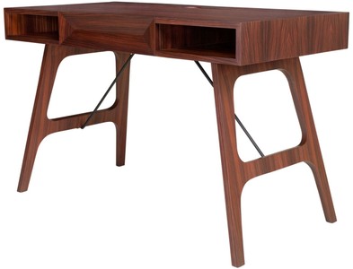 4251549341727 - Luxus Rosenholz Schreibtisch mit Schublade Braun 120 x 60 x H 76 cm - Luxus BÃ¼romÃ¶bel