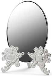 4251549342144 - Luxus Schminkspiegel 29 x H 41 cm - Verschiedene Farben - Hangefertigter Schminktisch Spiegel aus feinstem Spanischen Porzellan