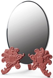 4251549342151 - Luxus Schminkspiegel 29 x H 41 cm - Verschiedene Farben - Hangefertigter Schminktisch Spiegel aus feinstem Spanischen Porzellan