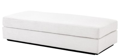 4251549342779 - Luxus Wohnzimmer FuÃhocker WeiÃ   Schwarz 178 x 83 x H 40 cm - Luxus MÃ¶bel