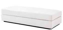 4251549342779 - Luxus Wohnzimmer FuÃhocker WeiÃ   Schwarz 178 x 83 x H 40 cm - Luxus MÃ¶bel