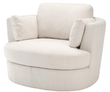 4251549342793 - Luxus Sessel   Drehsessel WeiÃ 110 x 100 x H 70 cm - WohnzimmermÃ¶bel