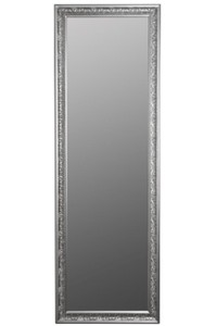4251549342861 - Barock Wandspiegel Silber 62 x H 187 cm - Handgefertigter Spiegel im Barockstil