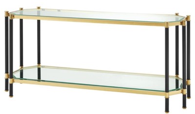 4251549343417 - Wohnzimmer Konsolentisch Gold   Schwarz 169 x 535 x H 755 cm - Luxus Konsole