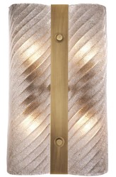 4251549343547 - Luxus Wandleuchte Antik Messing 30 x 8 x H 485 cm - Wandlampe mit mundgeblasenem Glas