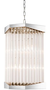 4251549343554 - Luxus Acryl Wohnzimmer Kronleuchter Silber 33 x 285 x H 61 cm - WohnzimmermÃ¶bel