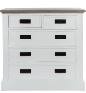 4251549343622 - Landhausstil Kommode mit 5 Schubladen WeiÃ   Grau 85 x 40 x H 86 cm - Landhausstil MÃ¶bel